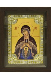 Икона Божья Матерь Помощница в Родах, 18x24 см, со стразами, в деревянном киоте, арт вк-662