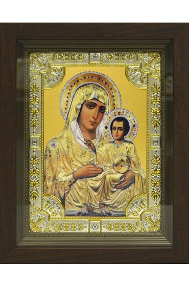 Икона Божья Матерь Иерусалимская, 18x24 см, со стразами, в деревянном киоте, арт вк-668