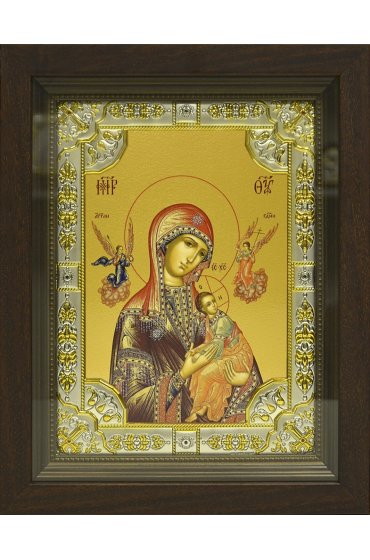 Икона Божья Матерь Страстная, 18x24 см, со стразами, в деревянном киоте, арт вк-680