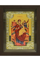 Икона Божья Матерь Всецарица, 18x24 см, со стразами, в деревянном киоте, арт вк-681