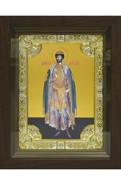 Икона Князь Дмитрий Донской, 18x24 см, со стразами, в деревянном киоте, арт вк-688
