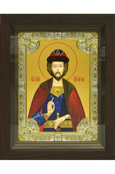 Икона Игорь, 18x24 см, со стразами, в деревянном киоте, арт вк-690