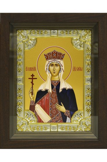 Икона Елена, 18x24 см, со стразами, в деревянном киоте, арт вк-697