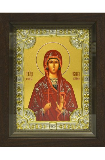 Икона Ирина, 18x24 см, со стразами, в деревянном киоте, арт вк-745