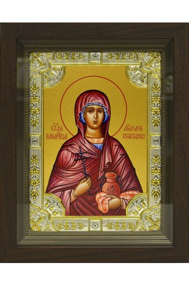 Икона Анастасия, 18x24 см, со стразами, в деревянном киоте, арт вк-747