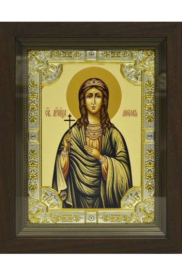 Икона Любовь, 18x24 см, со стразами, в деревянном киоте, арт вк-766