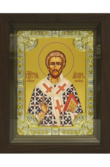 Икона Лазарь, 18x24 см, со стразами, в деревянном киоте, арт вк-780