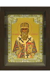 Икона Макарий, 18x24 см, со стразами, в деревянном киоте, арт вк-781