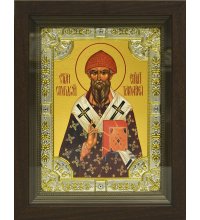 Икона Спиридон, 18x24 см, со стразами, в деревянном киоте, арт вк-784