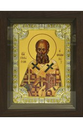 Икона Григорий Богослов, 18x24 см, со стразами, в деревянном киоте, арт вк-789