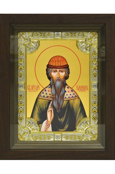 Икона Вадим Персидский, 18x24 см, со стразами, в деревянном киоте, арт вк-811