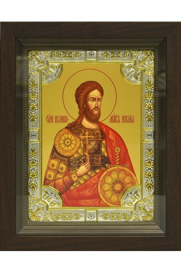 Икона Никита, 18x24 см, со стразами, в деревянном киоте, арт вк-812