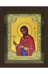 Икона Евгений 18x24 см, со стразами, в деревянном киоте, арт вк-814