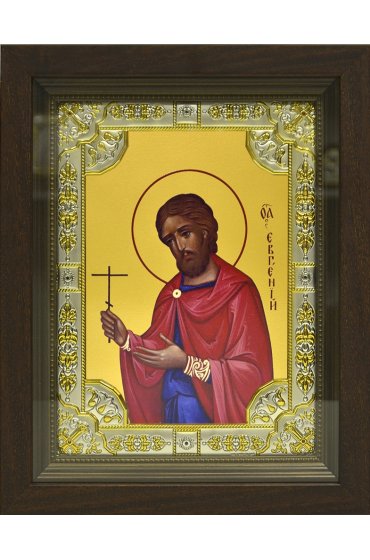 Икона Евгений 18x24 см, со стразами, в деревянном киоте, арт вк-814