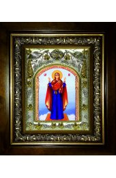 Икона Божья Нерушимая стена 20x24 см в серебряном окладе в деревянном киоте, арт вк-835