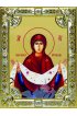 Икона Божья Матерь Покров 20x24 см в серебряном окладе со стразами, арт вк-840