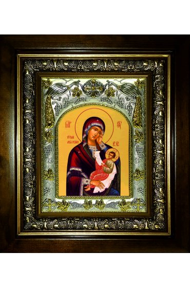Икона Божьей Матери Утоли моя печали 20x24 см в серебряном окладе со стразами, арт вк-858