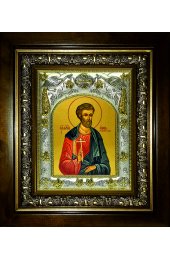 Икона Инна Новодунский Мученик 20x24 см в серебряном окладе в киоте, арт вк-939