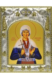 Икона Злата (Хриса Хрисия) Могленская 14x18 см в серебряном окладе, арт вк-976
