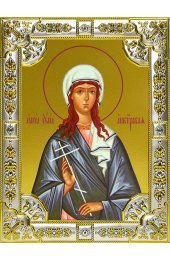 Икона Иулия (Юлия) Анкирская (Коринфская) 18х24 см в серебряном окладе, арт вк-982