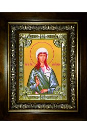 Икона Иулия Анкирская (Коринфская) 24x30 см в серебряном окладе со стразами в деревянном киоте, арт вк-983
