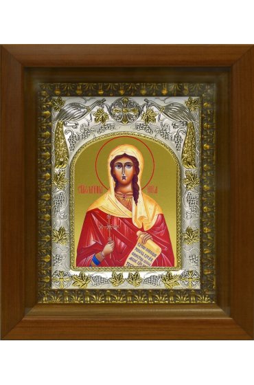 Икона Ника (Виктория) Коринфская 20x24 см в серебряном окладе в киоте, арт вк-992