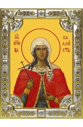 Икона Каллиста Никомидийская, 18x24 в серебряном окладе, арт вк-7219