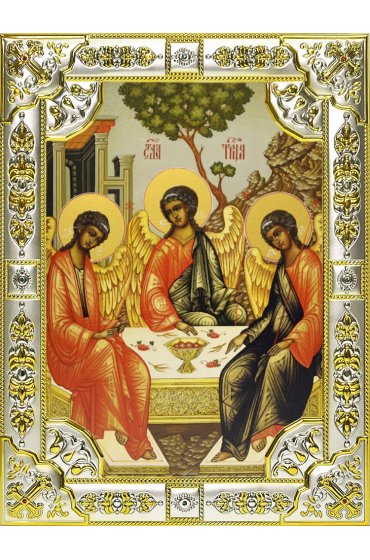 Икона Святая Троица, 18 х 24, со стразами, арт вк-516