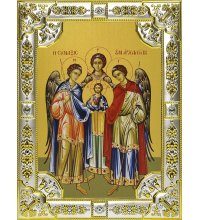 Икона Архангелы Михаил, Гавриил и Рафаил, 18 х 24, со стразами, арт вк-518
