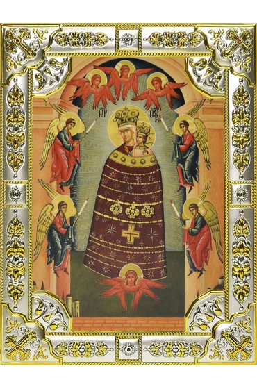 Икона Божьей Матери Прибавление Ума, 18 х 24, со стразами, арт вк-527