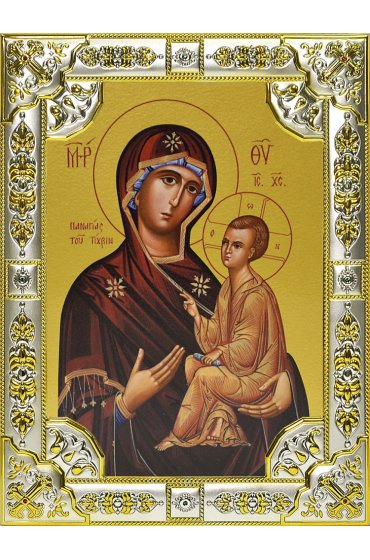 Икона Божьей Матери Тихвинская, 18 х 24, со стразами, арт вк-528