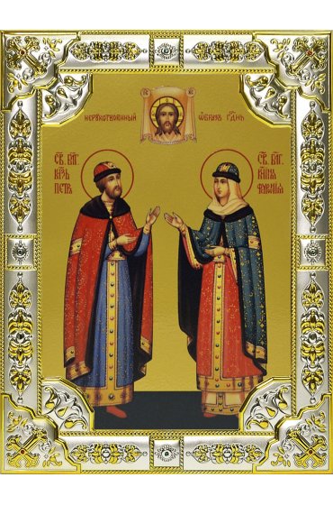 Икона Петр и Феврония, 18 х 24, со стразами, арт вк-544