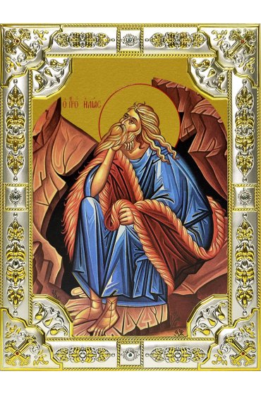 Икона Илия (Илья) Пророк, 18 х 24, со стразами, арт вк-555