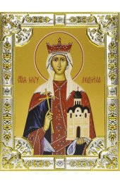 Икона Людмила мученица, 18 х 24, со стразами, арт вк-573