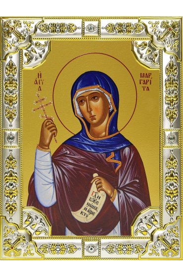 Икона Маргарита Антиохийская, 18 х 24, со стразами, арт вк-584
