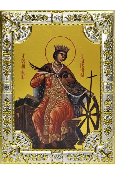 Икона Екатерина великомученица, 18 х 24, со стразами, арт вк-586