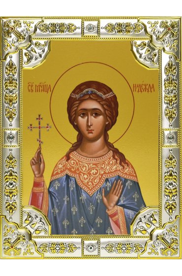 Икона Надежда мученица, 18 х 24, со стразами, арт вк-589