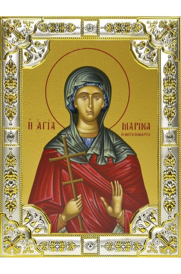 Икона Марина Великомученица, 18 х 24, со стразами, арт вк-590