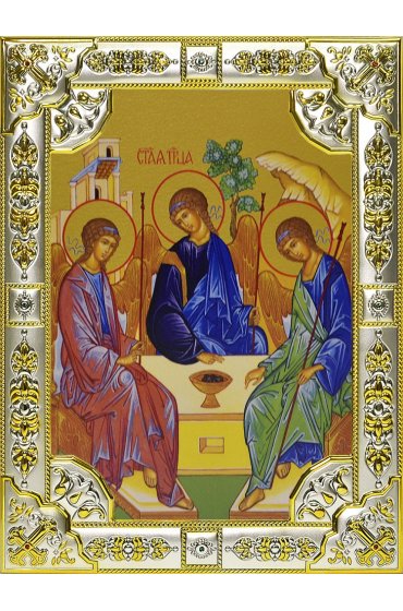 Икона Святая Троица, 18 х 24, со стразами, арт вк-721