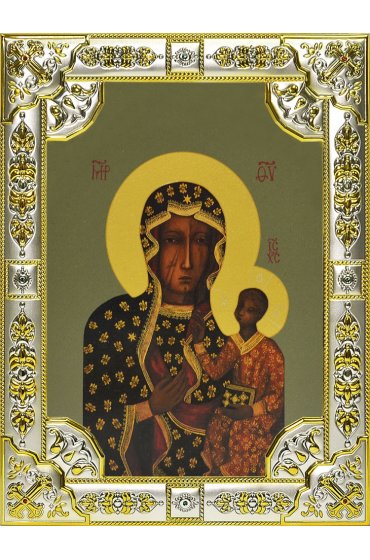 Икона Божья Матерь Ченстоховская, 18 х 24, со стразами, арт вк-723