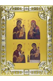 Икона Божья Матерь Четырехчастная, 18 х 24, со стразами, арт вк-725
