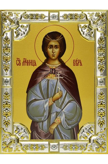 Икона Вера Римская, 18 х 24, со стразами, арт вк-727