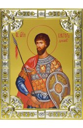 Икона Виктор Дамасский, 18 х 24, со стразами, арт вк-628