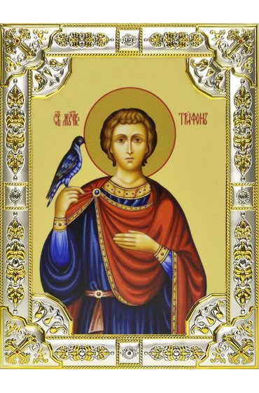 Икона Трифон Апамейский, Никейский, 18 х 24, со стразами, арт вк-705
