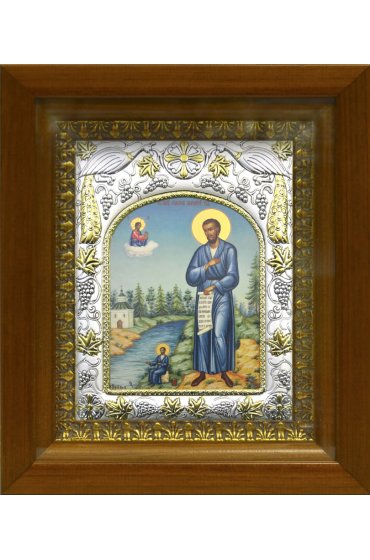 Икона Семен (Симеон) Верхотурский праведный, 14x18 см, в деревянном киоте 20х24 см, арт вк-363