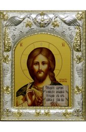 Икона Спаситель серебро, арт вк-166