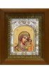 Икона Казанская Божья Матерь, 14x18 см, в деревянном киоте 20х24 см, арт вк-374