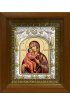 Икона Божья Матерь Феодоровская, 14x18 см, в деревянном киоте 20х24 см, арт вк-379