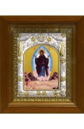 Икона Божьей Матери Спорительница хлебов, 14x18 см, в деревянном киоте 20х24 см, арт вк-380