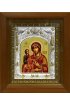 Икона Божья Матерь Троеручица, 14x18 см, в деревянном киоте 20х24 см, арт вк-385